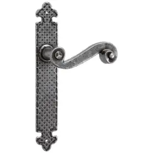 Maniglia DIDIEFFE modello DOLOMITI per porta interna su placca con foro yale in ferro silver Promozione