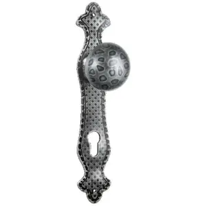 Pomolo fisso DIDIEFFE modello CORTINA per portoncino su placca con foro yale in ferro silver Ordina Subito