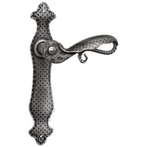 Popolare Maniglia DIDIEFFE modello CORTINA per porta interna su placca con foro normale in ferro silver