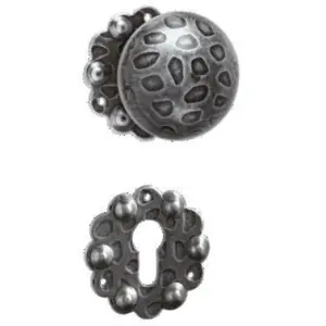 Pomolo fisso DIDIEFFE modello BADIA per portoncino su rosetta e bocchetta con foro yale in ferro silver Super Prezzo