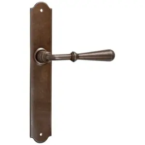 Spedizione Espresso Maniglia DIDIEFFE modello ASOLO per porta interna su placca con nottolino wc in ferro ruggine