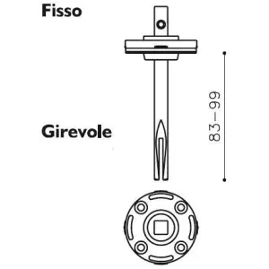 Prezzo Ridotto Ferro OLIVARI blocca pomolo 8x99 fisso/girevole per portoncino in ottone