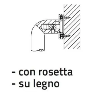 Sistema fissaggio singolo OLIVARI per maniglione su portoncino con rosetta in ottone Offerta Lampo