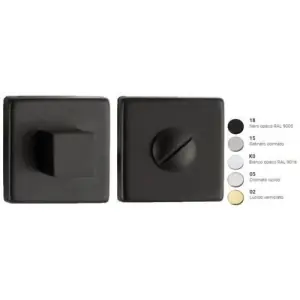 Nottolino wc REGUITTI modello 124NO con rosetta Q86 per porta interna in ottone bianco opaco RAL9016 Vendita Finale