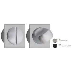Economico Nottolino wc REGUITTI modello 503NO con rosetta Q22 per porta interna in ottone nero opaco RAL9005