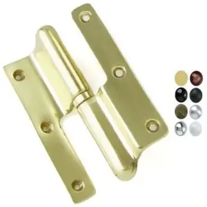 Vendita Finale Cerniera BIENNEBI modello 582A zancata destro sinistro 100x65 per porta in ottone lucido