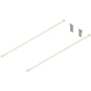 Scelto Dai Clienti Ringhierina BLUM longitudinale modello Metabox (destra/sinistra), LN 500 mm, ZRR.8000 supporto posteriore ringhierina, in dotazione R9001 bianco crema
