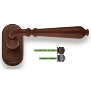 Compra Online Martellina dk BRIONNE modello 19095 per serramento con rosetta con quadro 7x35 in ferro vecchio protetto