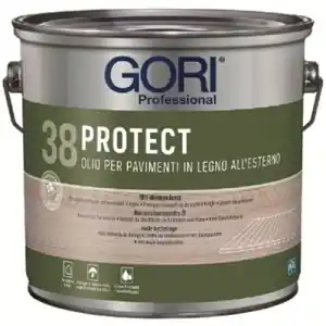 Olio GORI modello GORI 38 per pavimenti in legno esterni finitura rovere (7805) in barattolo da 2,5lt Scelto Dai Clienti