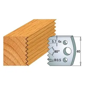 Solo Oggi Coltelli CMT modello 690.077 sagomati incastro dente canale