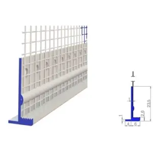 Prezzo Di Fabbrica Profilo MAICO per intonacatura per spalle con battuta 4 mm S88 con rete H 6 mm 25x2,4M L 60 M