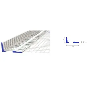 Profilo MAICO per intonacatura PAL10 a L con rete per intonaco alto 10 25x2,4m L 60m Offerta Del Giorno