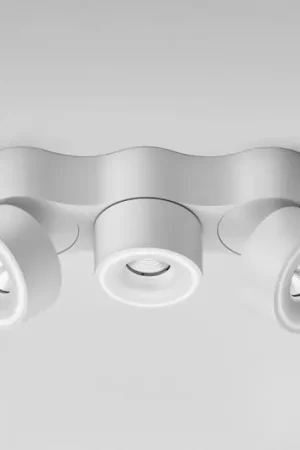 Ultimissimo Modello EGG DLS Faretto LED Clippo Trio, a 3 luci, bianco, dimmerabile
