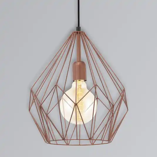 Lampada a sospensione Carlton vintage, rame Ø 31cm Consegna Rapida