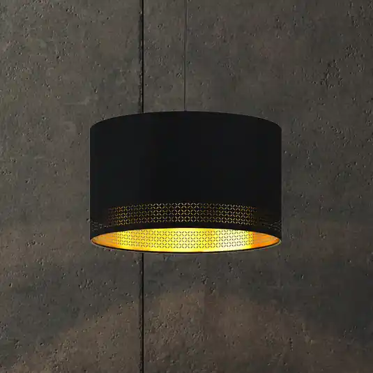 Lampada a sospensione Esteperra, nero/oro, Ø 38 cm Acquista Ora