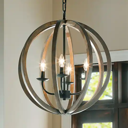 Lampada a sospensione Allier di legno 52,1 cm Offerta Speciale