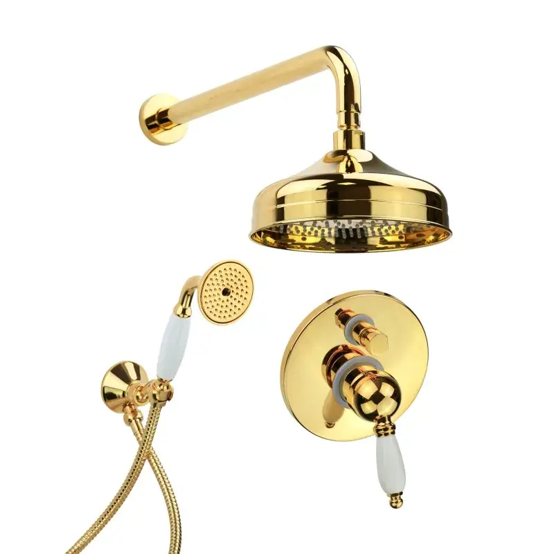 Spedito Oggi Kit completo doccia in colore oro 24K Gattoni Orta KT100/27D0.OL