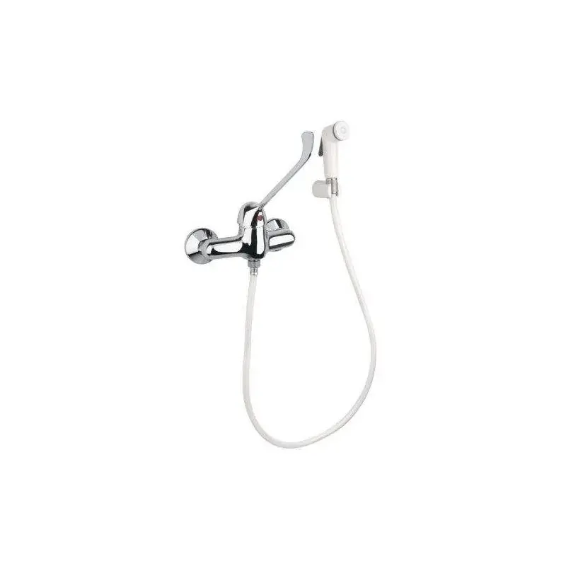 Miscelatore doccia esterno con doccetta igienica bianca Idral Easy 02404 Promo Stagionale