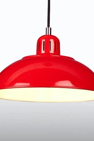 Compra Adesso Lampada a sospensione rossa Franklin stile retrò