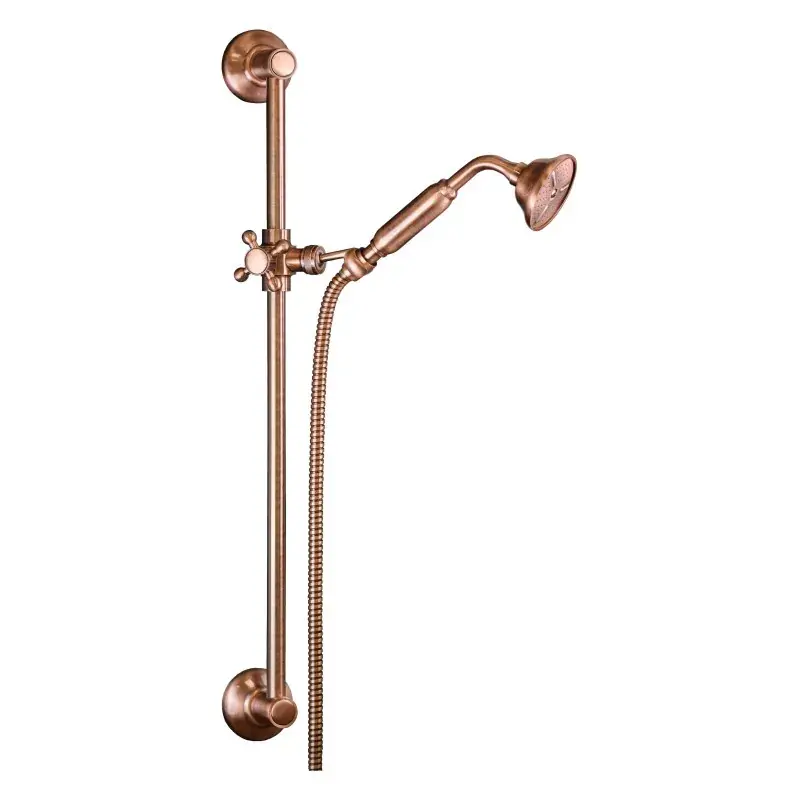 Asta saliscendi stile antico con doccia e flessibile finitura rame Sphera KING Must-Have
