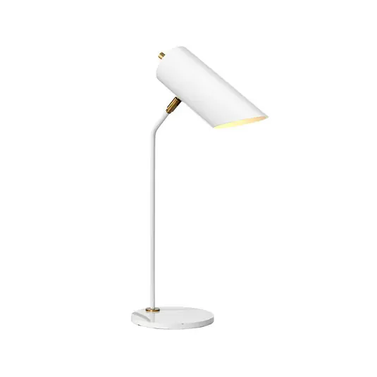 Novità Lampada da tavolo Quinto, bianco/ottone anticato