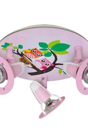 Plafoniera Gufo per la stanza dei bambini, rosa Compra Oggi Stesso