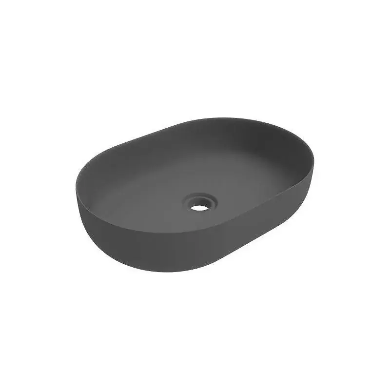Solo Oggi Lavabo d‘appoggio di forma ovale colore grigio opaco da 600x416 mm Ercos Musa BLCERBMUSA0002