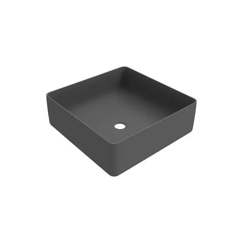 Lavabo d‘appoggio da 416x416 mm alto 135 mm di colore grigio opaco Ercos Musa BLCERBMUSA0011 Non Perdere
