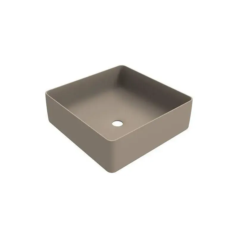 Novità Lavabo quadrato d‘appoggio da 416x416 mm in colore cappuccino opaco Ercos Musa BLCERPMUSA0011