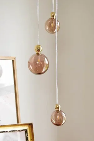 EBB & FLOW Uva M Lampada a sospensione Ball oro oro-fumé Offerta Del Giorno