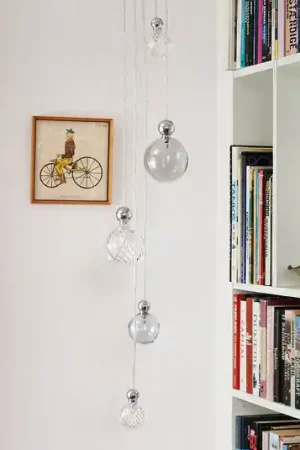 Consegna Rapida EBB & FLOW Uva M Lampada a sospensione, sfera argento grigio fumo