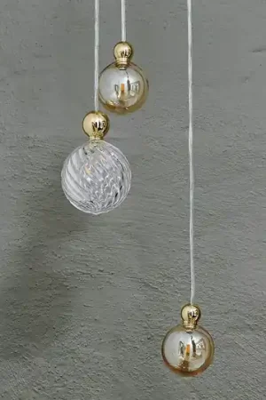EBB & FLOW Uva L Lampada a sospensione, sfera oro, oro fumé Reso Gratuito
