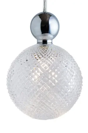 EBB & FLOW Uva L Palla sospesa argento trasparente mini check Novità