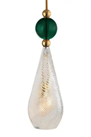 Bestseller EBB & FLOW Smykke L oro cristallo turbine verde edera