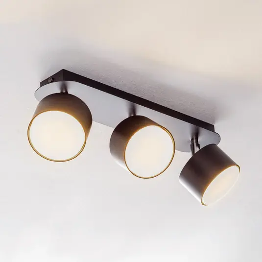 Economico Faretto da soffitto Cloudy 3 luci nero