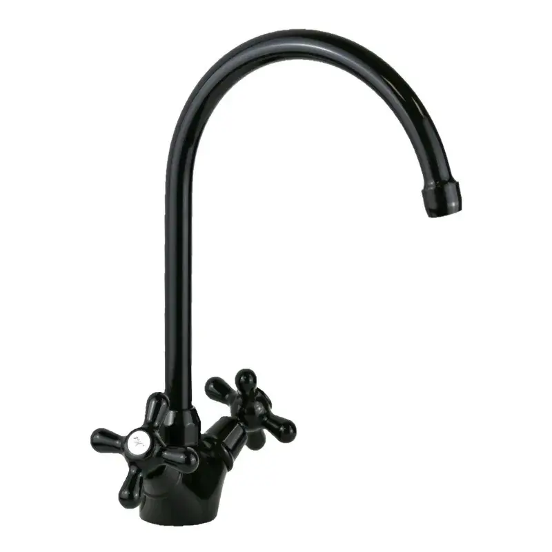 Rubinetto lavello cucina bicomando colore nero lucido Gattoni 5692/RE0N Esclusivo