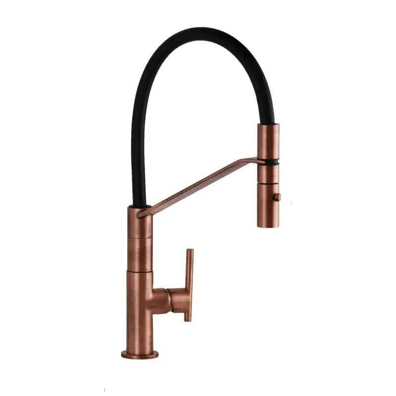 Miglior Prezzo Miscelatore lavello cucina in ottone di colore rame Gattoni Linea 34 0715/PCVC