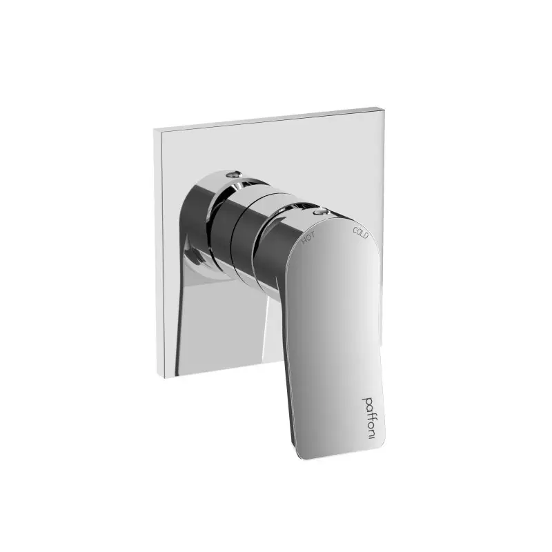 Economico Miscelatore doccia incasso 1 uscita con piastra in acciaio inox colore cromo Paffoni Tilt TI010CR/M