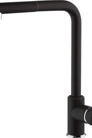 Acquista Ora Miscelatore lavello cucina in ottone colore nero opaco con doccia estraibile Piralla Lion 0LIYO103A21
