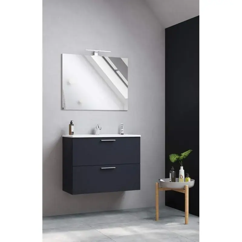 Reso Gratuito Mobile da bagno sospeso colore antracite 80 cm Vitra MIASET80A