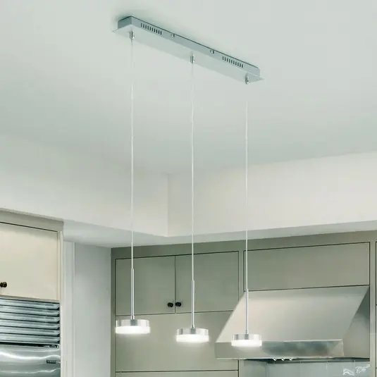 Lampada a sospensione a LED Dunk, alluminio, a 3 luci, 3.000 K, metallo Soddisfatti O Rimborsati