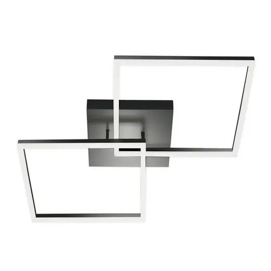 Direttamente Dal Produttore Plafoniera LED Bard 65x65 cm, 2 luci antracite