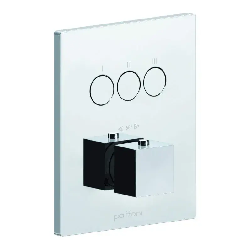 Offerta Del Giorno Termostatico incasso doccia solo parte esterna a 3 funzioni Paffoni Compact Box CPT519CR