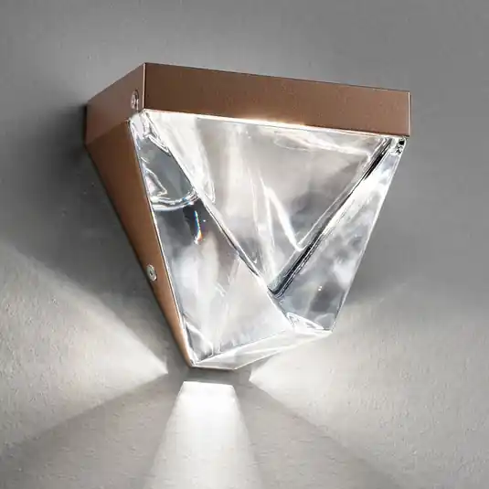 Saldi Applique a LED Tripla brillante color bronzo