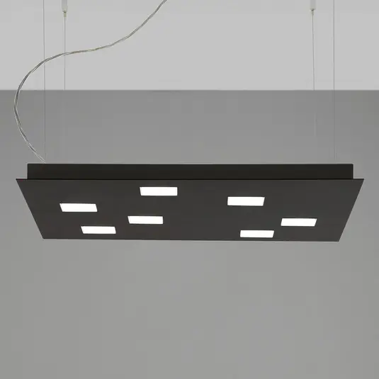 Affare Lampada a sospensione LED Quarter quadrata nera