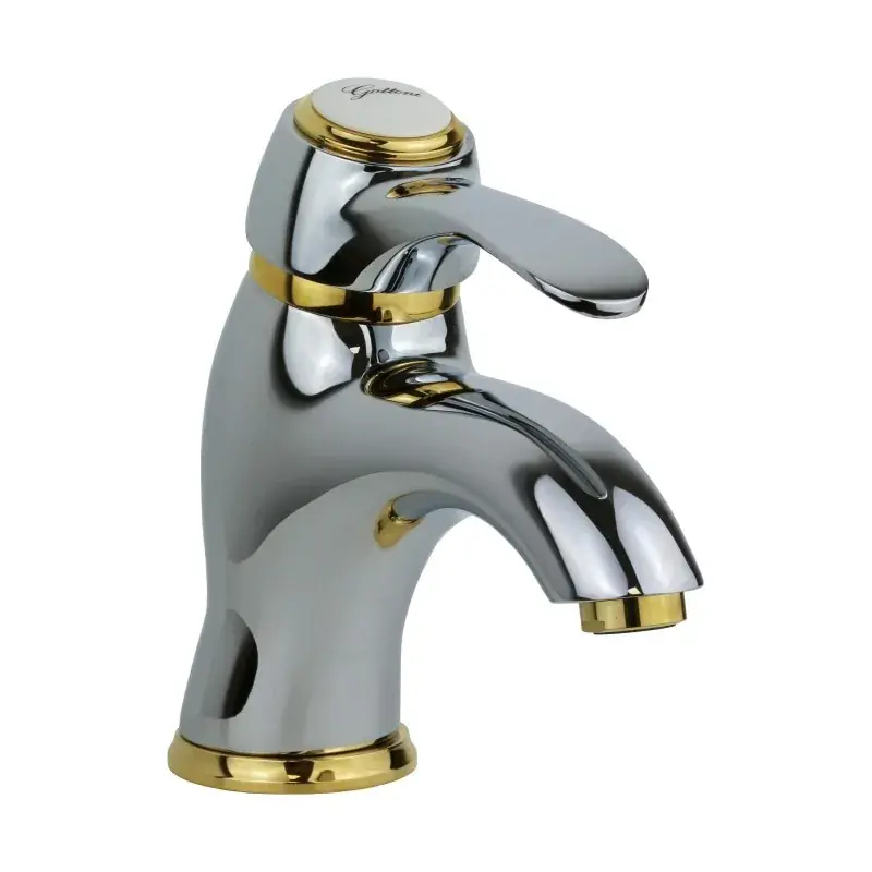 Nuova Collezione Miscelatore lavabo colore cromo-oro con piletta di scarico 1"1/4 Gattoni Antigua 3441/34CD