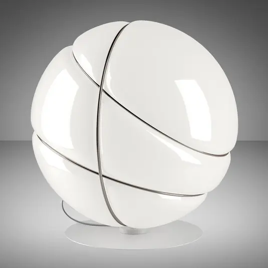 Fabbian Armilla da tavolo vetro bianco, brunito Offerta Lampo