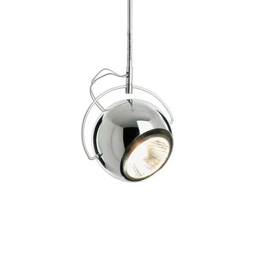 Fabbian Beluga Steel sospensione cromo, Ø 9 cm Professionale