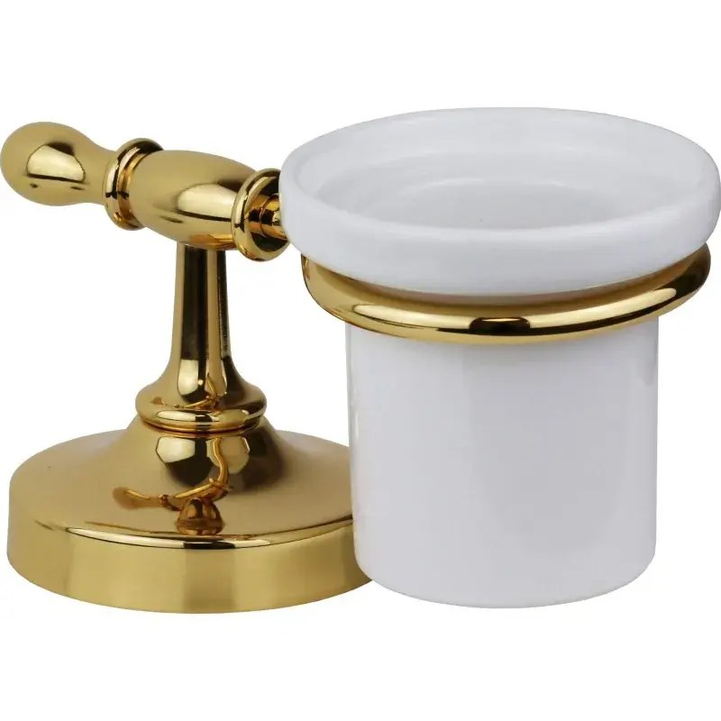 Porta bicchiere d‘appoggio in colore oro e ceramica bianca Capannoli Serie900 913 CBRR Novità