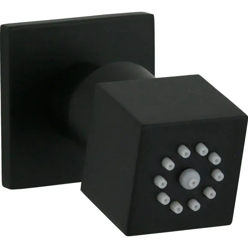 Soffione body jet orientabile quadrato in ottone finitura nero opaco Sphera Novità